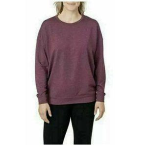 TUFF Women Athletics Long Sleeve Active Sweatshirt --Berry Melange